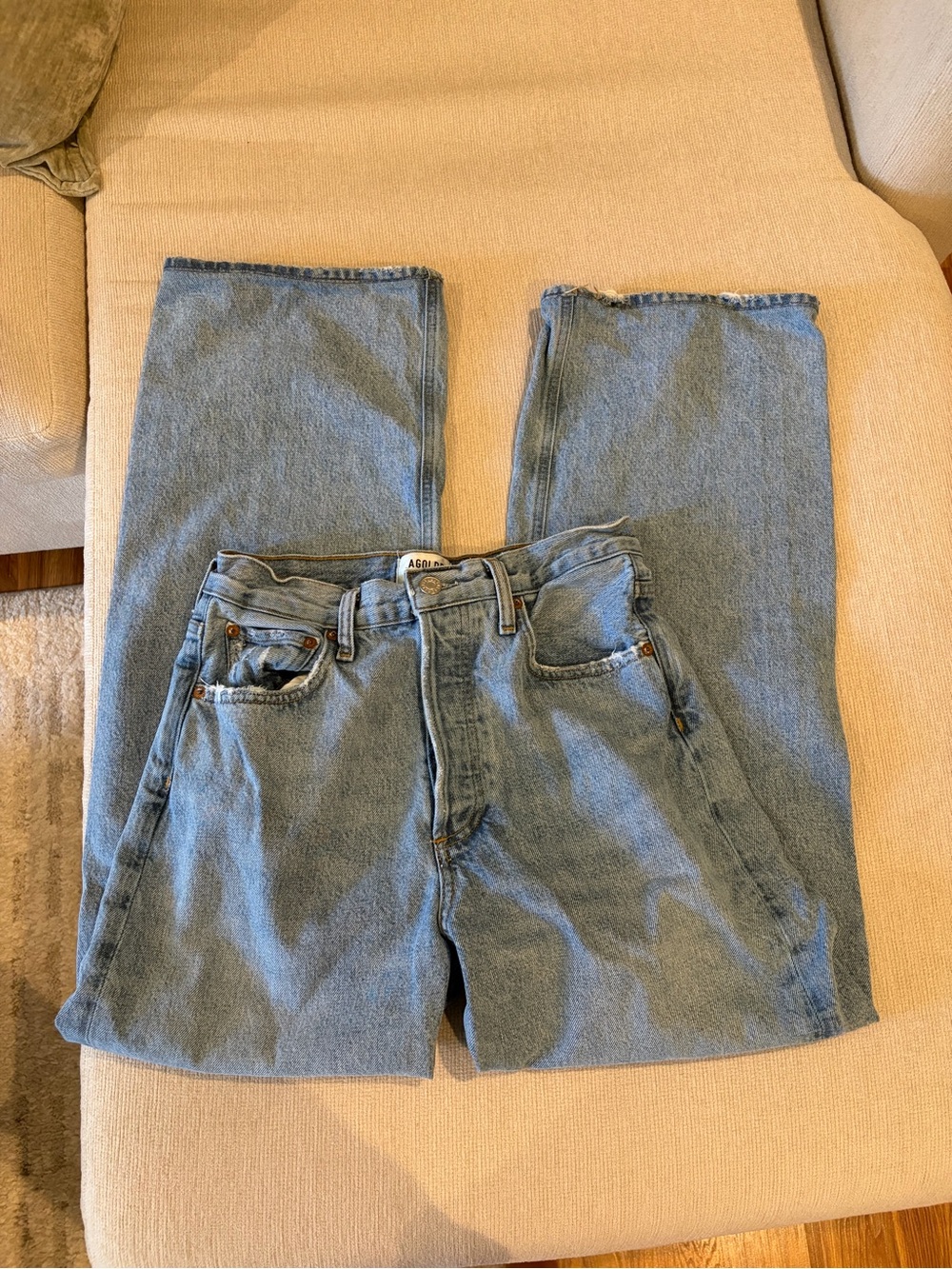 HEMMED Agolde Low slung baggy jean